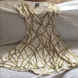 Gold Chains Wrap Dress